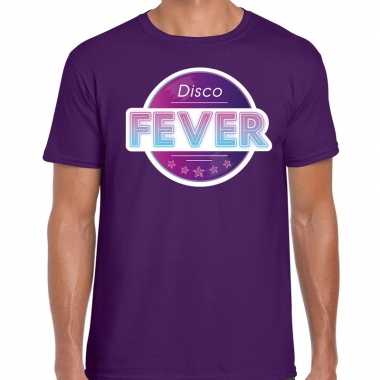 Party 70s/80s/90s feest shirt disco thema paars heren