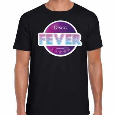 Party 70s/80s/90s feest shirt disco thema zwart heren