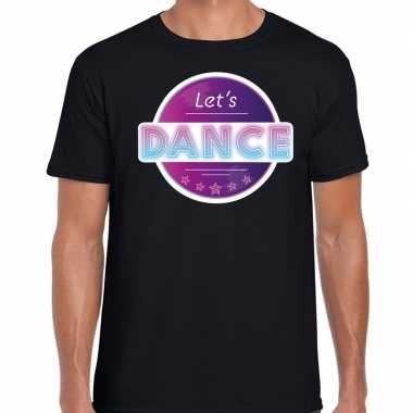 Party/lets dance 70s/80s/90s feest shirt disco thema zwart heren