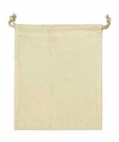 70x voordelige beige katoenen tasjes 10 bij 14