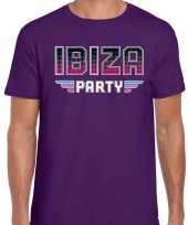 Ibiza party 70s 80s 90s feest shirt disco thema paars heren