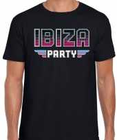 Ibiza party 70s 80s 90s feest shirt disco thema zwart heren