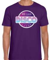 Party 70s 80s 90s feest shirt disco thema paars heren