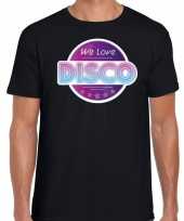 Party 70s 80s 90s feest shirt disco thema zwart heren